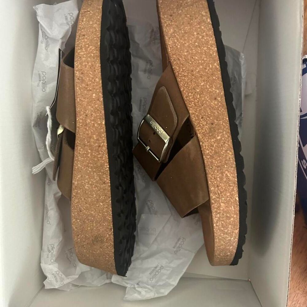 Birkenstock Women's Brown and Tan Sandals - Picture 3 of 7